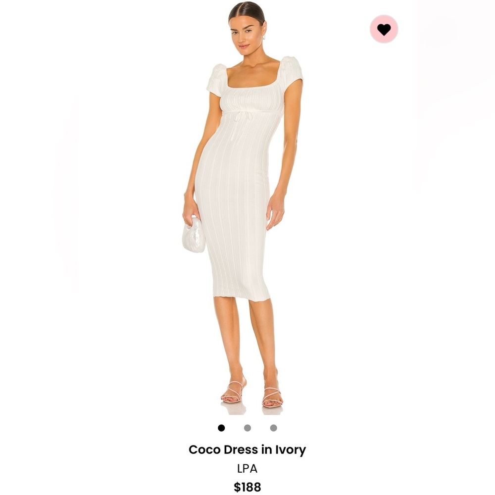 LPA Coco dress in ivory-NWT